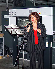 Performance anläßlich der Einweihung von Heidelberger Druckmaschinen am 9.5.03 bei der Dortmunder Druckerei Hitzegrad